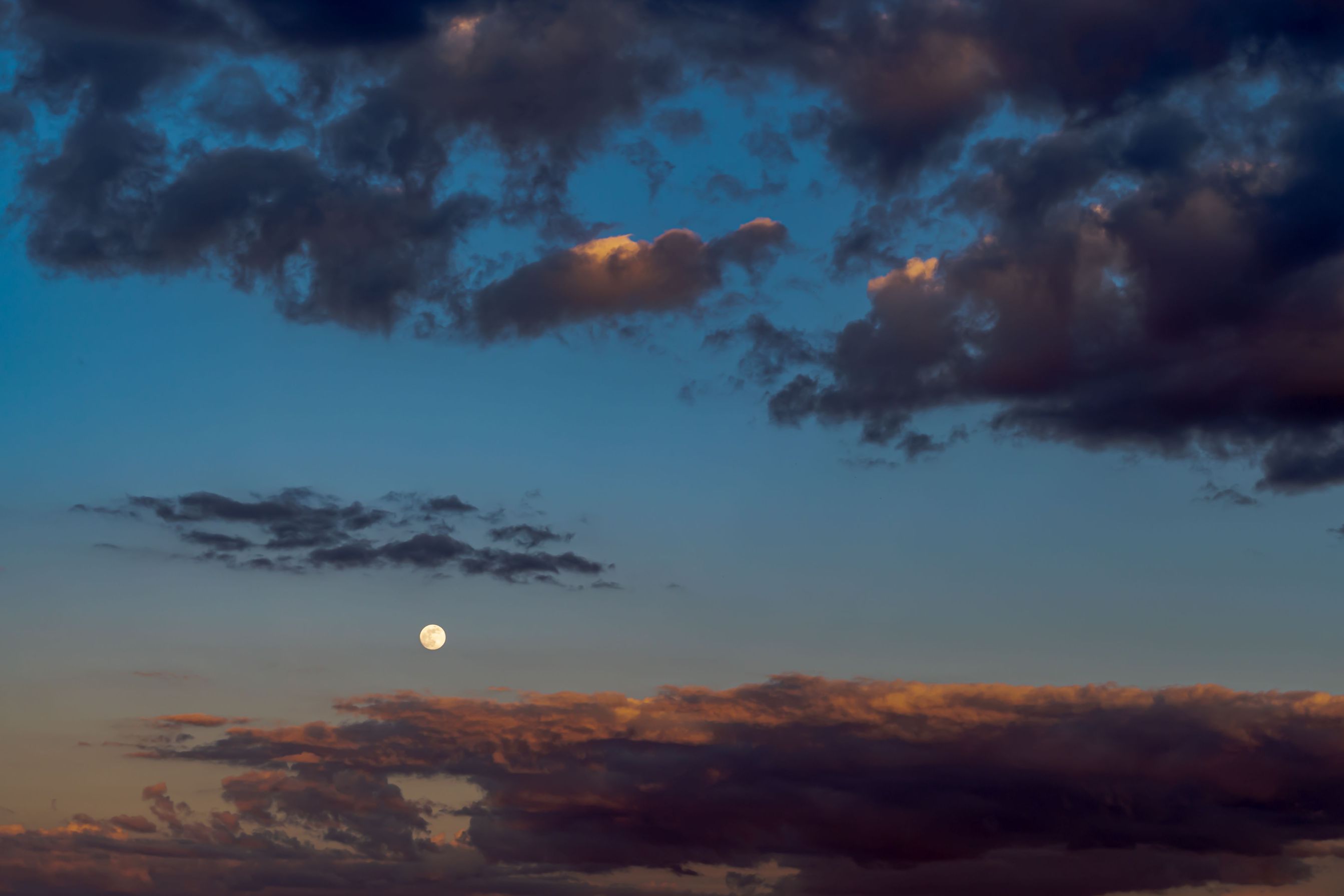 Moon at sunset